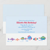 Waterverf visuitnodiging kaart (Voorkant / Achterkant)