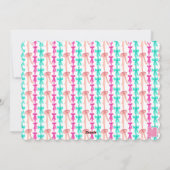 Waterverf Vivid Pink Bow Coquette Kerstfoto Feestdagenkaart (Achterkant)