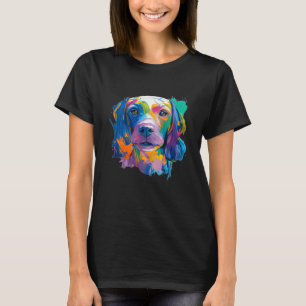 Waterverf Vizsla Dog Voor Mannen Vrouwen Kinder T-shirt