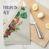 Waterverf Vlaanderen Vloer Tuin Grijs Theedoek (Quarter Fold)