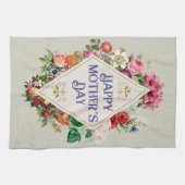 Waterverf Vlaanderen Vloer Tuin Grijs Theedoek (Horizontaal)