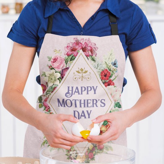  Waterverf Vlaanderen Vloertuinroze Schort