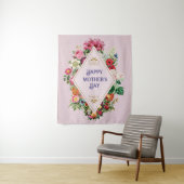 Waterverf Vlaanderen Vloertuinroze Wandkleed (In situ)