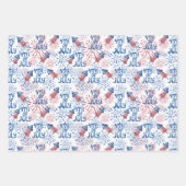 Waterverf vlag van de VS Inpakpapier Vel (Voorkant 2)