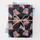 Waterverf vlag van de VS Inpakpapier Vel (In situ)