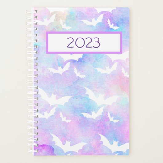 Waterverf vleermuizen planner (Voorkant)