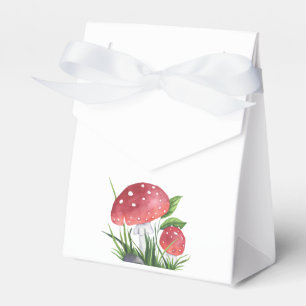 Waterverf vlieg agarisch is onderweg! baby shower bedankdoosjes