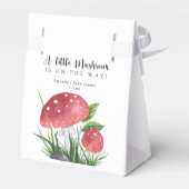 Waterverf vlieg agarisch is onderweg! baby shower bedankdoosjes (Achterkant)