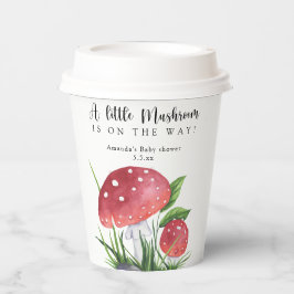 Waterverf vlieg agarisch is onderweg! baby shower papieren bekers