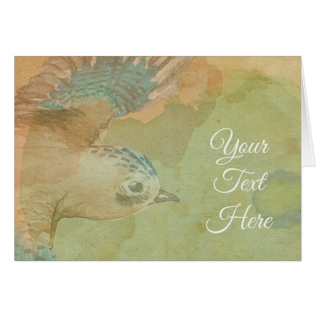 Waterverf vliegende hond (Voorkant Horizontaal)