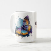  WATERVERF VLIEGENDE VLINDERS KOFFIEMOK (Voorkant links)