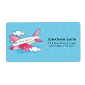 Waterverf Vliegreizen Etiket (Voorkant)