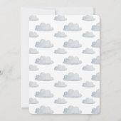 Waterverf vliegtuig 1e verjaardag uitnodiging (Achterkant)