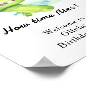 Waterverf Vliegtuig Kinderen Verjaardag Poster (Hoek)