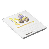 Waterverf vliegtuig verjaardagscapsule bericht notitieblok (Schuin)