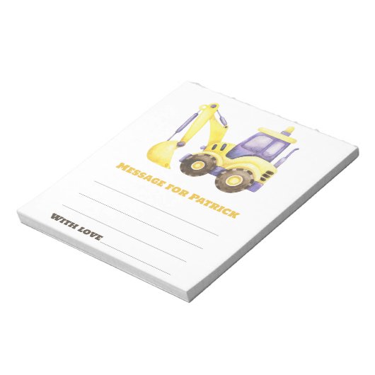 Waterverf vliegtuig verjaardagscapsule bericht notitieblok (Linkerzijde)