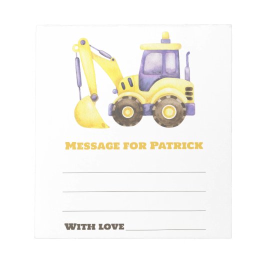 Waterverf vliegtuig verjaardagscapsule bericht notitieblok (Voorkant)