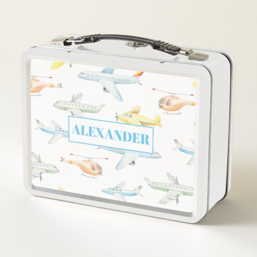 Waterverf vliegtuigen, helikopters en vliegtuigen (Achterkant)