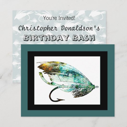 Waterverf Vliegtuigmakerskunst Kaart (Voorkant / Achterkant)