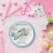 Waterverf Vliegtuigpartij in blauw Papieren Bordje (Feest)