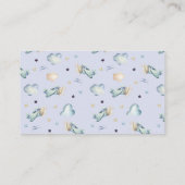 Waterverf Vliegtuigpartij in Blue Diaper Raffle Informatiekaartje (Achterkant)