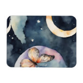 waterverf vlinder aan de nachtelijke hemel magneet (Horizontaal)