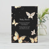 Waterverf Vlinder Baby shower Invitation Kaart (Staand voorkant)