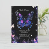 Waterverf Vlinder Baby shower Invitation Kaart (Staand voorkant)