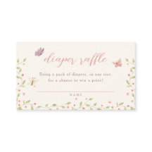 Waterverf Vlinder Baby shower Luier Raffle