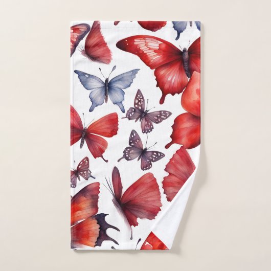 Waterverf vlinder bad handdoek (Handdoek)