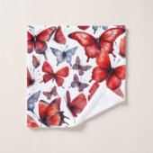 Waterverf vlinder bad handdoek (Wasdoekje)