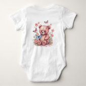 Waterverf vlinder Beer Romper (Achterkant)