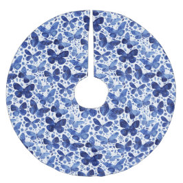 Waterverf Vlinder Blauw Kerstboom Rok