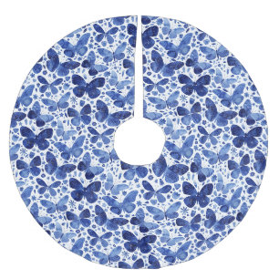 Waterverf Vlinder Blauw Kerstboom Rok