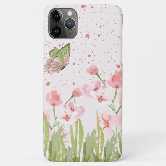 waterverf vlinder bloem telefoonhoesje/iphone 11 Case-Mate iPhone case (Achterkant)