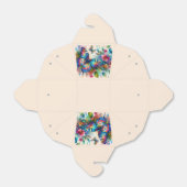 Waterverf vlinder bloembloemen blauw roze bedankdoosjes (Uitgevouwen)