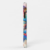 Waterverf vlinder bloembloemen blauw roze Case-Mate iPhone case (Achterkant/rechts)