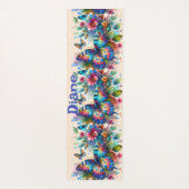 Waterverf vlinder bloementuin gepersonaliseerd yogamat (Achterkant)