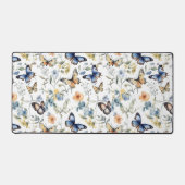 Waterverf vlinder bloemmotief Bureaumat (Voorkant)
