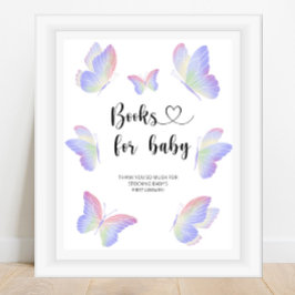 Waterverf vlinder, boeken voor baby poster