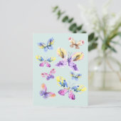 Waterverf vlinder Briefkaart (Staand voorkant)