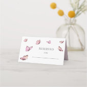 Waterverf vlinder Bruiloft Gereserveerde Plaats Ka Plaatskaartje (Voorkant)