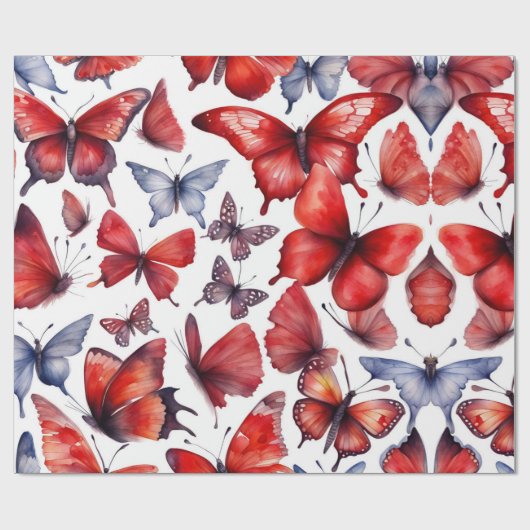 Waterverf vlinder cadeaupapier (Vlak)