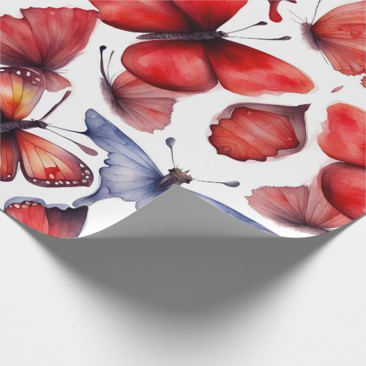Waterverf vlinder cadeaupapier (Hoek)