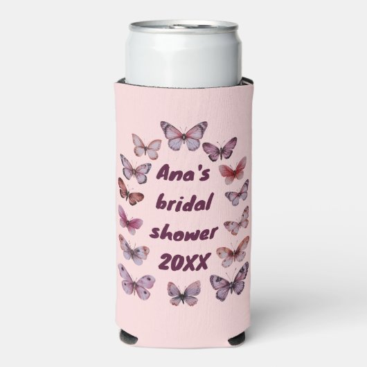 Waterverf vlinder Elegant Mooie Aangepaste  Seltzer Blikjeskoeler (Seltzer Voorkant)