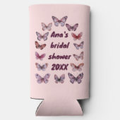 Waterverf vlinder Elegant Mooie Aangepaste  Seltzer Blikjeskoeler (Achterkant)