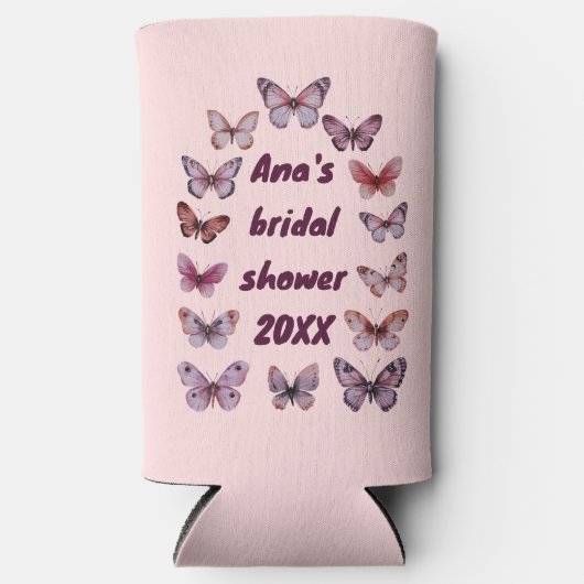 Waterverf vlinder Elegant Mooie Aangepaste  Seltzer Blikjeskoeler (Voorkant)