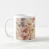 Waterverf vlinder en bloemen mok (Links)