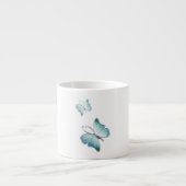 Waterverf vlinder en bloesems espresso kop (Voorkant)