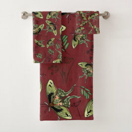 Waterverf vlinder en lavendel bloem Yoga Mat Bad Handdoek